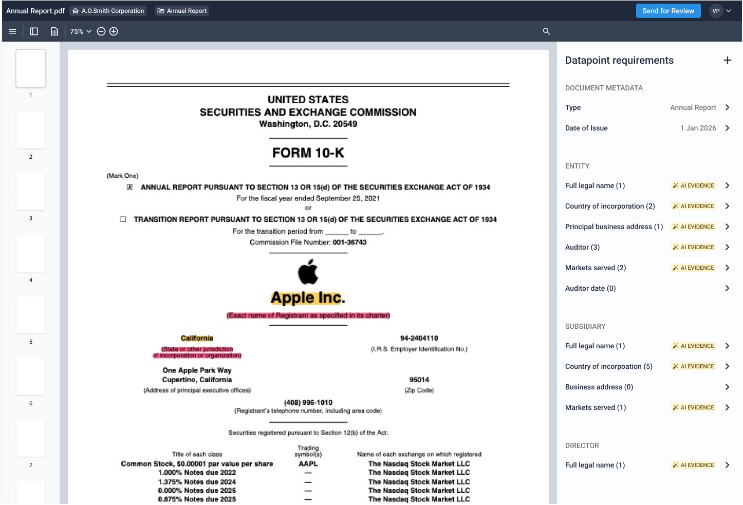 UI screen design for annotation tool